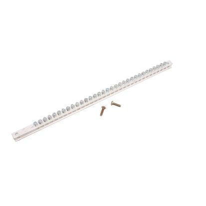GE PowerMark Gold™ TGK32 32-Hole Equipment and Isolated Ground Bar Kit, 14-1/2 in L, 12 to 10/14 to 4 AWG Aluminum/Copper Conductor, For Use With PowerMark Gold™ and PowerMark Plus™ Loadcenter